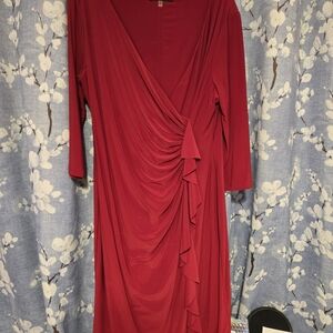 Evan Picone Women's Ruched Ruffle Bodycon Dress (NWOT)